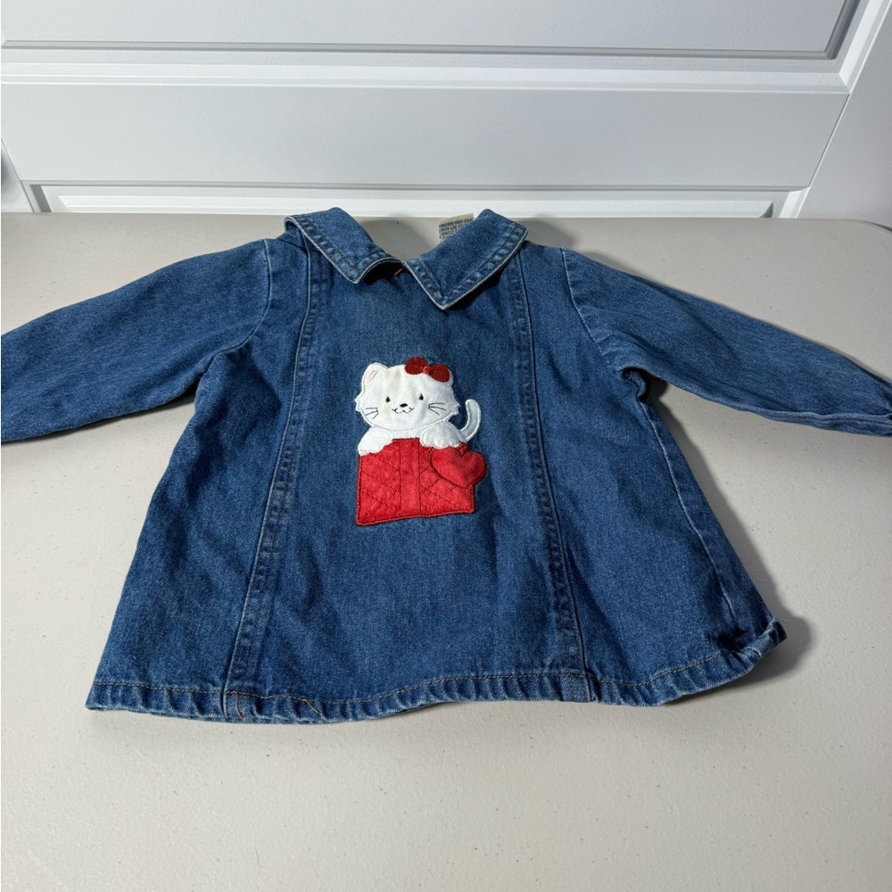 Vintage Denim‎ Kids Jacket with Cat Patch